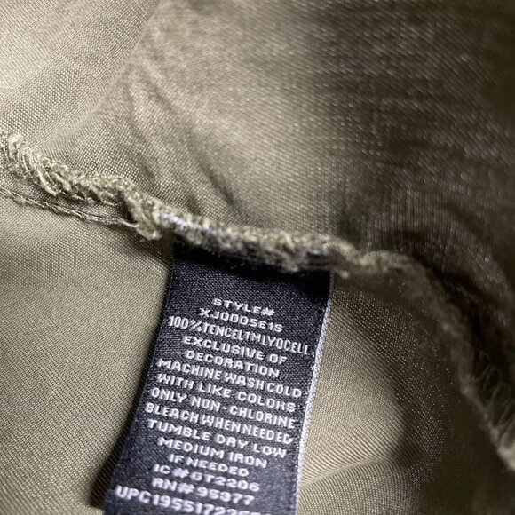 Social Standard By Sanctuary Womens Olive Tencel Safari Utility Jacket Size XL - Picture 5 of 9